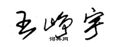 朱锡荣王峥宇草书个性签名怎么写