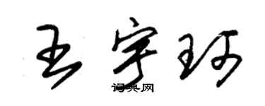 朱锡荣王宇珂草书个性签名怎么写