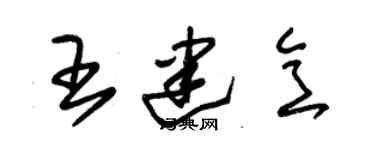 朱锡荣王建意草书个性签名怎么写