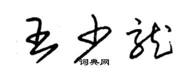 朱锡荣王少龙草书个性签名怎么写