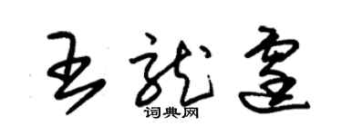朱锡荣王龙霆草书个性签名怎么写