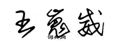 朱锡荣王嵬威草书个性签名怎么写