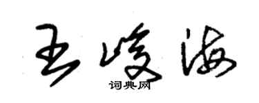 朱锡荣王峻海草书个性签名怎么写