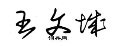 朱锡荣王文城草书个性签名怎么写