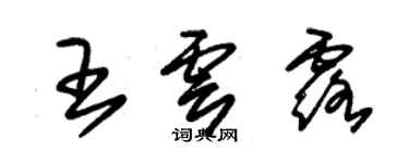朱锡荣王云露草书个性签名怎么写