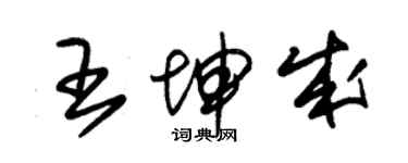 朱锡荣王坤成草书个性签名怎么写