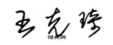 朱锡荣王克琦草书个性签名怎么写