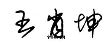 朱锡荣王肖坤草书个性签名怎么写