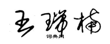 朱锡荣王瑞楠草书个性签名怎么写