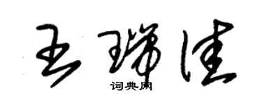 朱锡荣王瑞佳草书个性签名怎么写