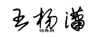 朱锡荣王杨潇草书个性签名怎么写