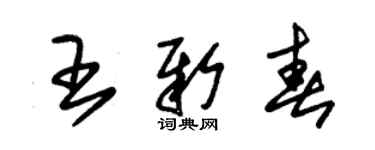 朱锡荣王新春草书个性签名怎么写