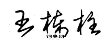 朱锡荣王栋柱草书个性签名怎么写