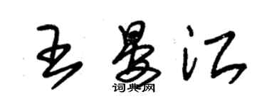 朱锡荣王晏江草书个性签名怎么写