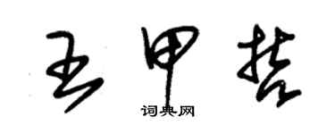 朱锡荣王甲哲草书个性签名怎么写