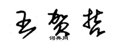 朱锡荣王贺哲草书个性签名怎么写