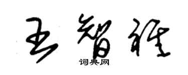 朱锡荣王智祺草书个性签名怎么写