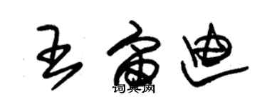 朱锡荣王宙迪草书个性签名怎么写