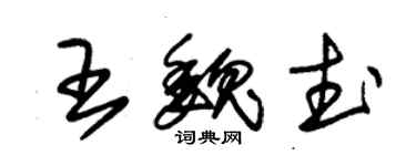 朱锡荣王魏武草书个性签名怎么写
