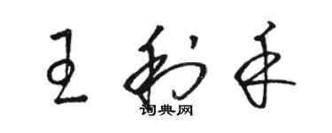 骆恒光王利禾草书个性签名怎么写