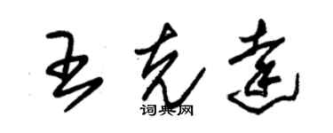 朱锡荣王克达草书个性签名怎么写