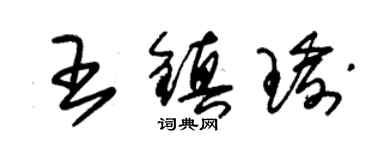 朱锡荣王镇瑜草书个性签名怎么写