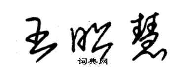 朱锡荣王昭慧草书个性签名怎么写