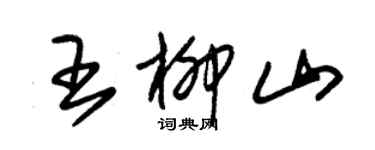 朱锡荣王柳山草书个性签名怎么写