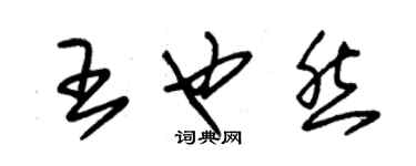 朱锡荣王也然草书个性签名怎么写