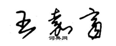 朱锡荣王嘉齐草书个性签名怎么写