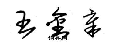 朱锡荣王金章草书个性签名怎么写