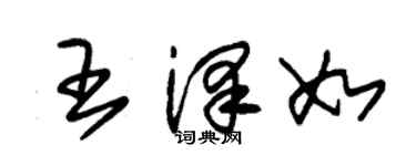 朱锡荣王泽如草书个性签名怎么写