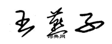 朱锡荣王燕子草书个性签名怎么写