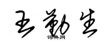 朱锡荣王勤生草书个性签名怎么写