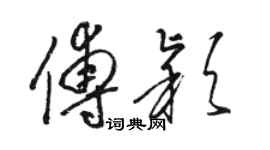 骆恒光傅颖草书个性签名怎么写