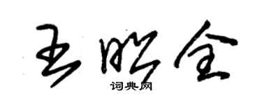 朱锡荣王昭全草书个性签名怎么写