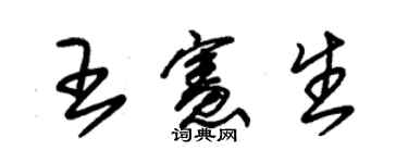 朱锡荣王宪生草书个性签名怎么写