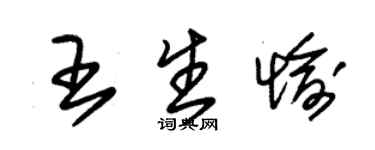 朱锡荣王生愉草书个性签名怎么写