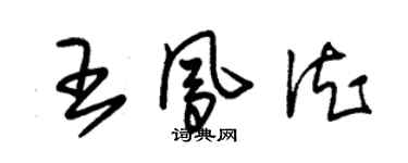 朱锡荣王凤德草书个性签名怎么写