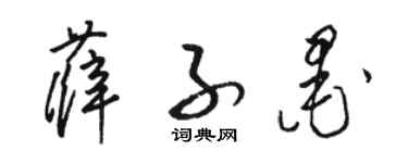 骆恒光薛子墨草书个性签名怎么写