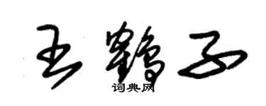 朱锡荣王鹤子草书个性签名怎么写