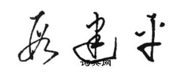 骆恒光段建平草书个性签名怎么写