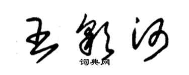 朱锡荣王彩河草书个性签名怎么写