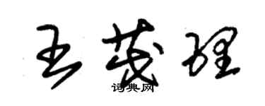 朱锡荣王茂理草书个性签名怎么写