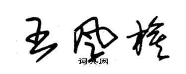 朱锡荣王风旗草书个性签名怎么写