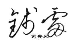 骆恒光钱雷草书个性签名怎么写