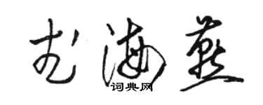 骆恒光武海燕草书个性签名怎么写