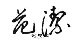 骆恒光范洁草书个性签名怎么写