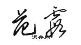 骆恒光范霞草书个性签名怎么写