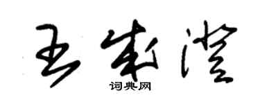 朱锡荣王成澄草书个性签名怎么写